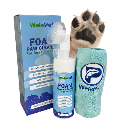 Welapet, Foam Paw Cleaner for Dogs and Cats, Free Fragrance, 5oz